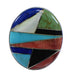 Southwestern Genuine Sterling Silver Multicolor Ring Size 5-1/4 VX58865